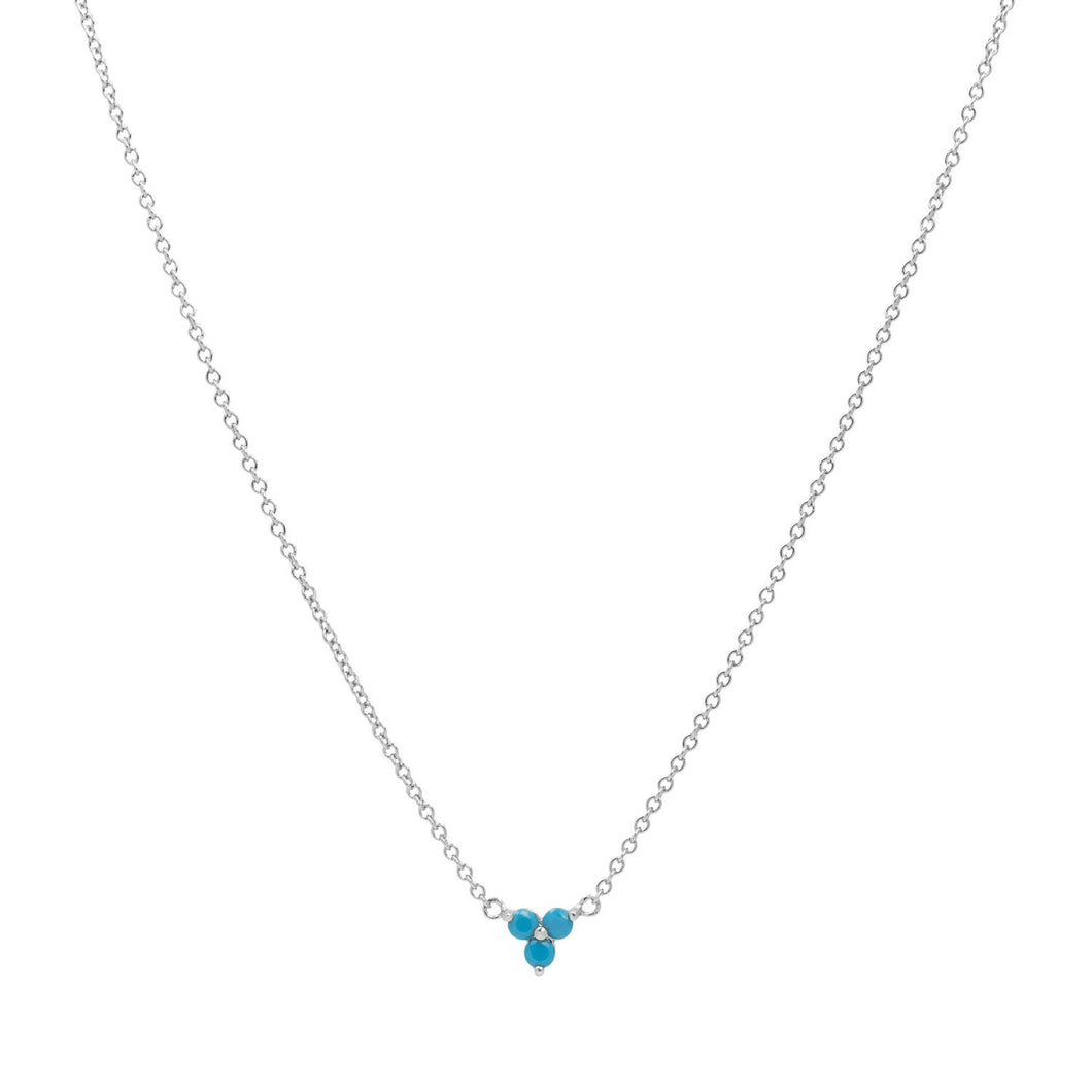 Trinity Turquoise CZ Necklace