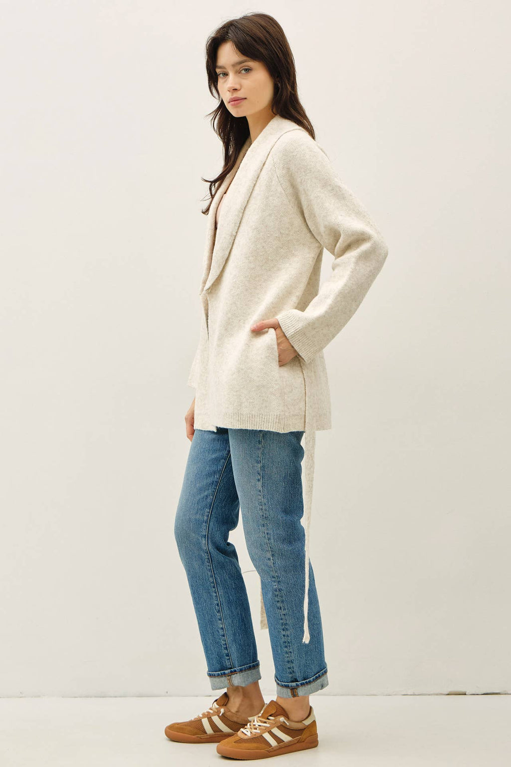 Nothing Better- Belted Longline Cardi