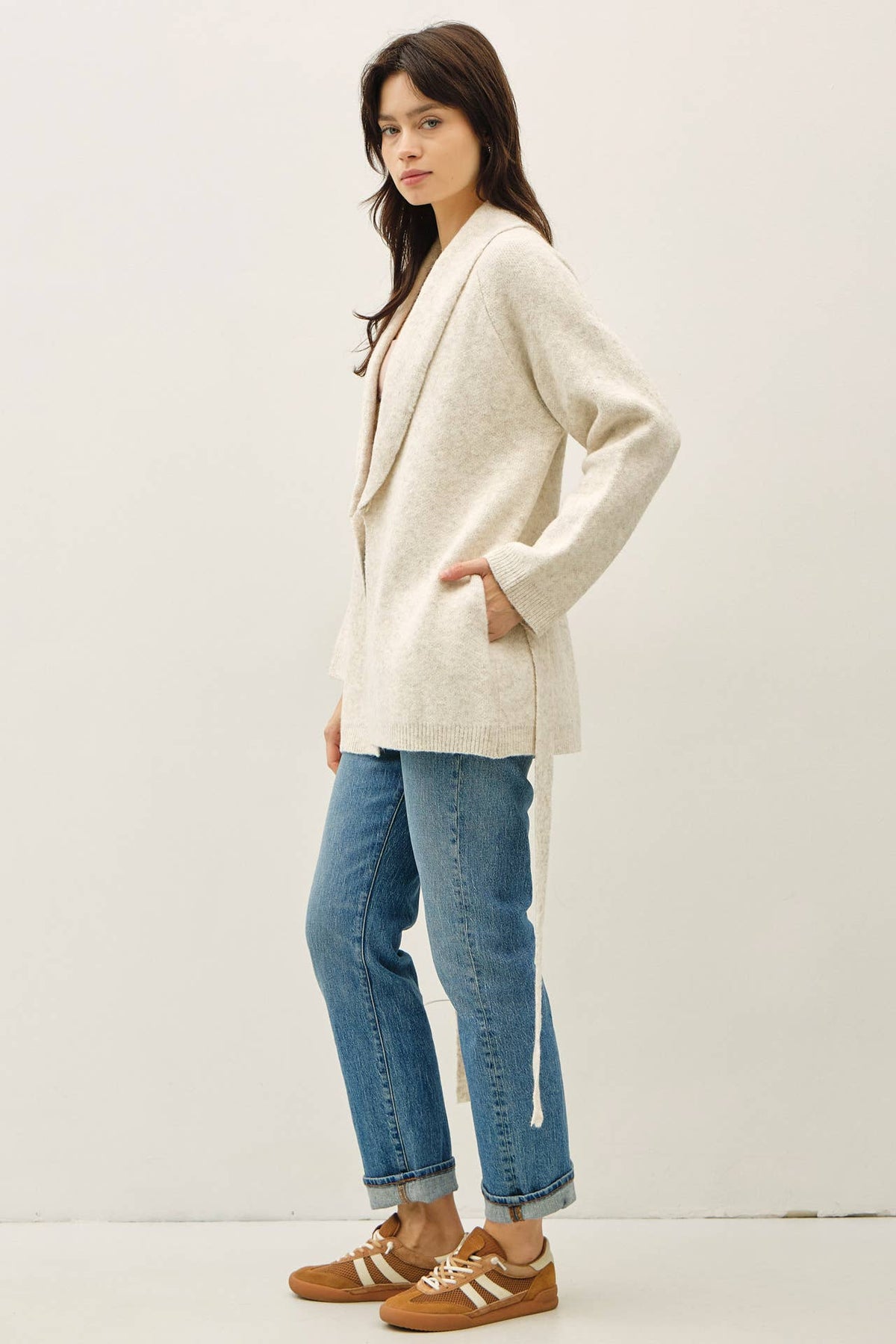Nothing Better- Belted Longline Cardi