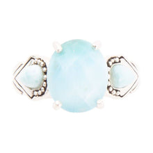 Load image into Gallery viewer, Fit to be Queen Larimar Ring
