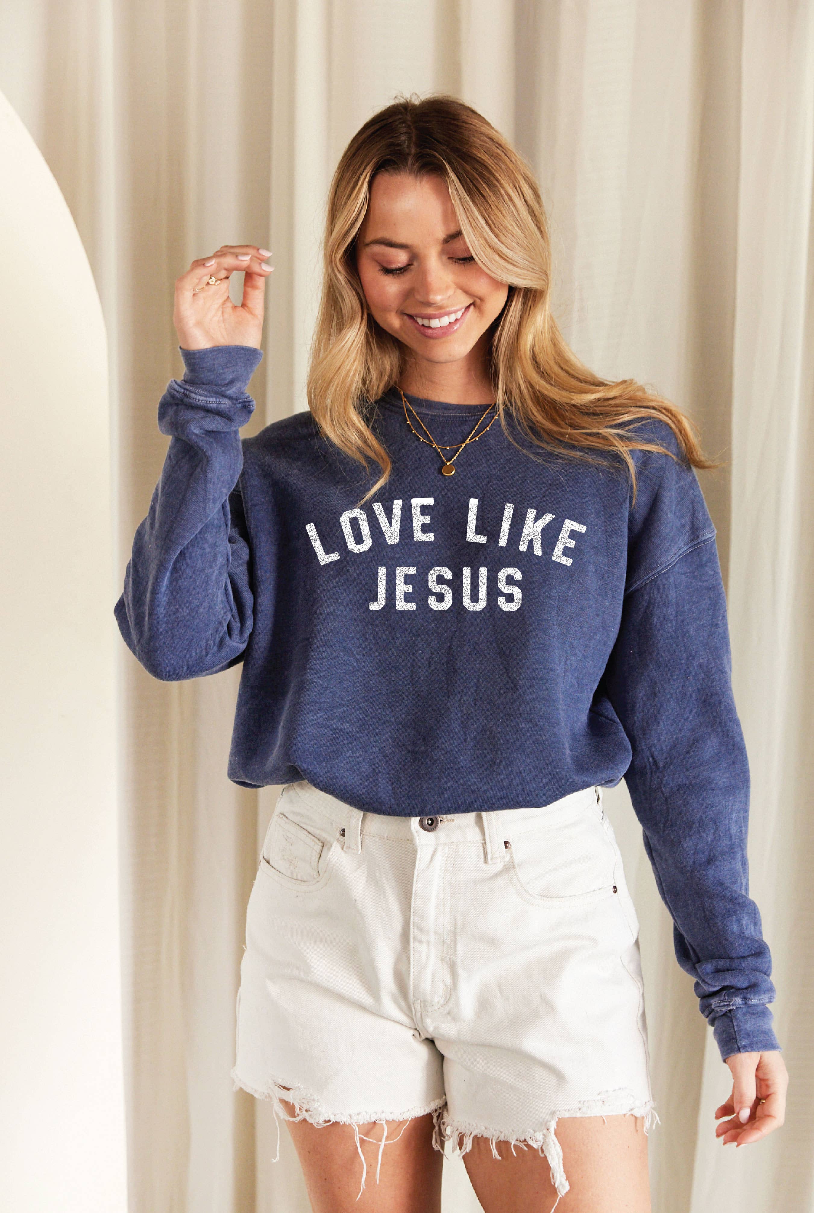 Love Like Jesus Mineral Graphic Sweatshirt