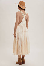 Load image into Gallery viewer, LACE EMBROIDERED TULLE BIB MAXI DRESS
