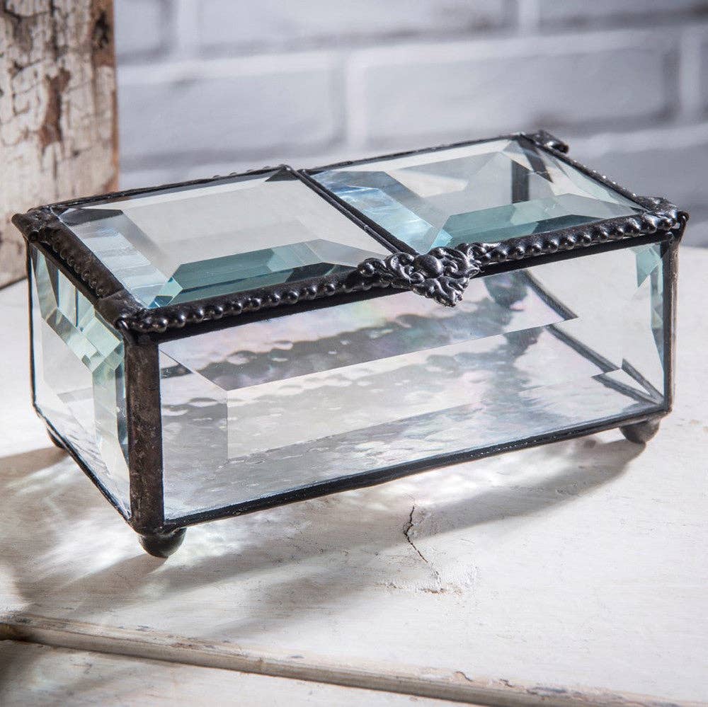 Beveled Glass Box With Open Top