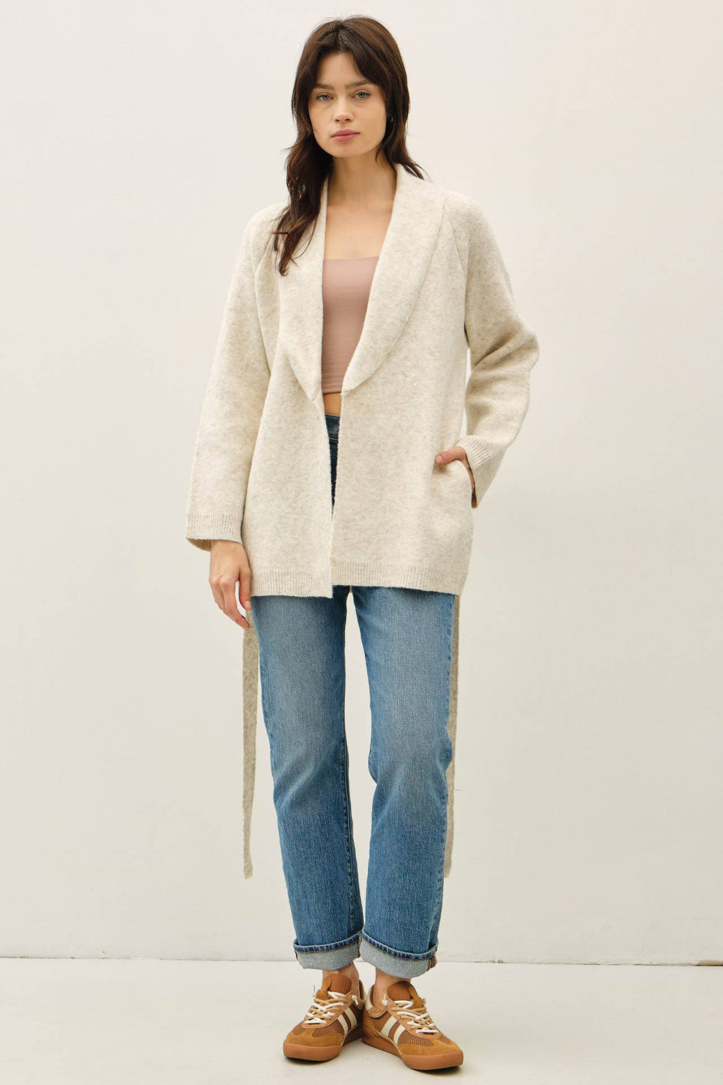 Nothing Better- Belted Longline Cardi