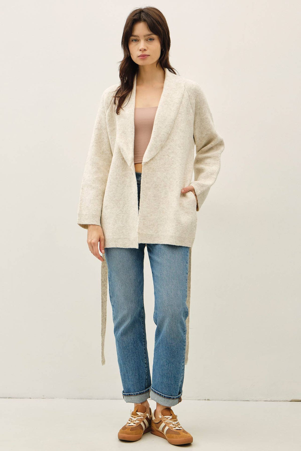 Nothing Better- Belted Longline Cardi