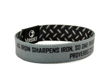 Load image into Gallery viewer, Iron Sharpens Iron / Proverbs 27:17 Wristband
