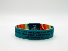 Load image into Gallery viewer, Vibrations / Matthew 22:37 Wristband
