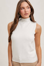 Load image into Gallery viewer, Tangled Heart Strings - Sleeveless Mock Neck Sweater
