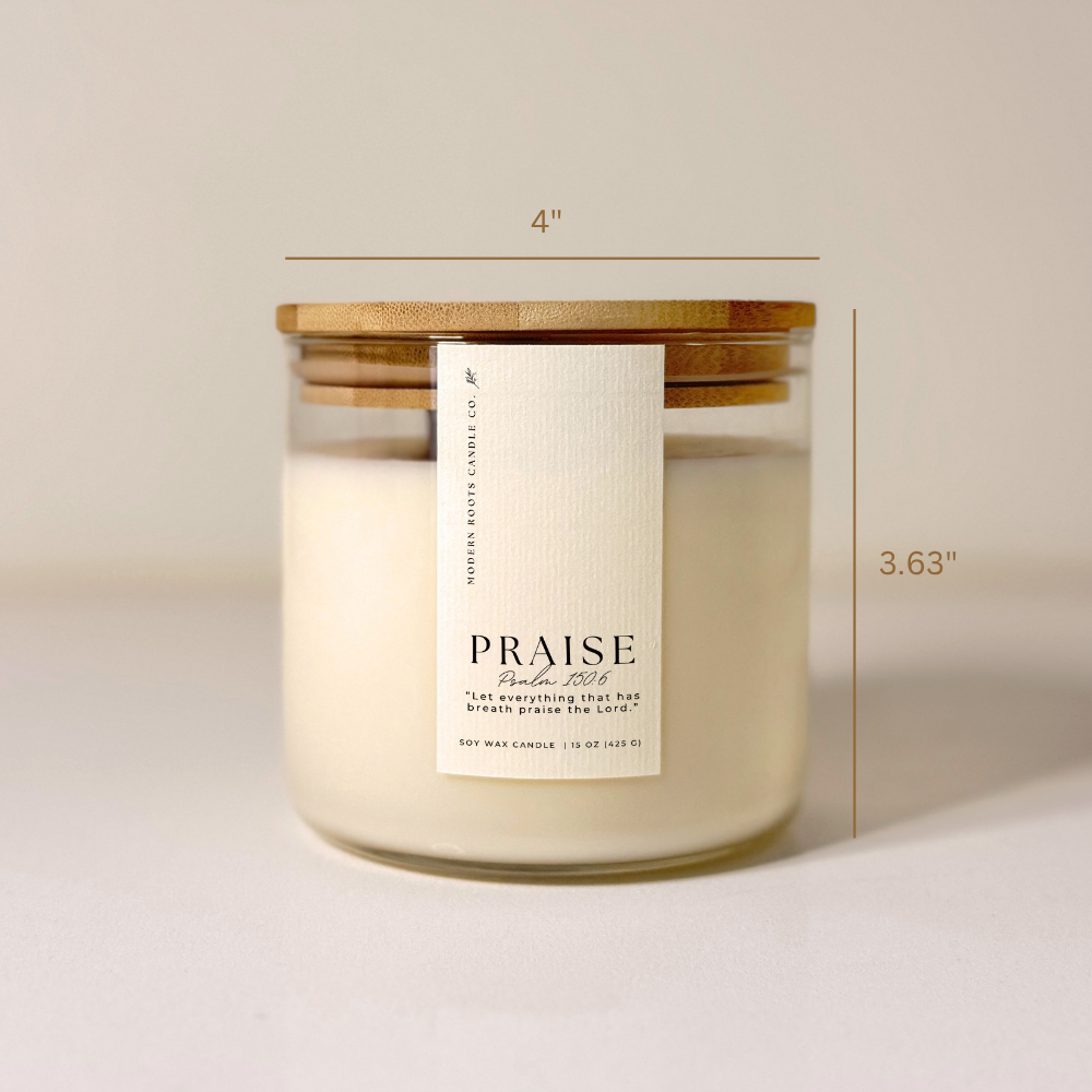 Praise | Sugary Lemon Drops | 15 oz. Clear Jar Soy Candle