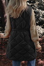 Load image into Gallery viewer, Long Before Us Longline Quilted Stand Collar Puffer Vest
