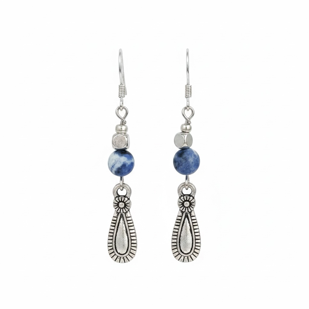 Morgan-Sodalite Boho Earrings