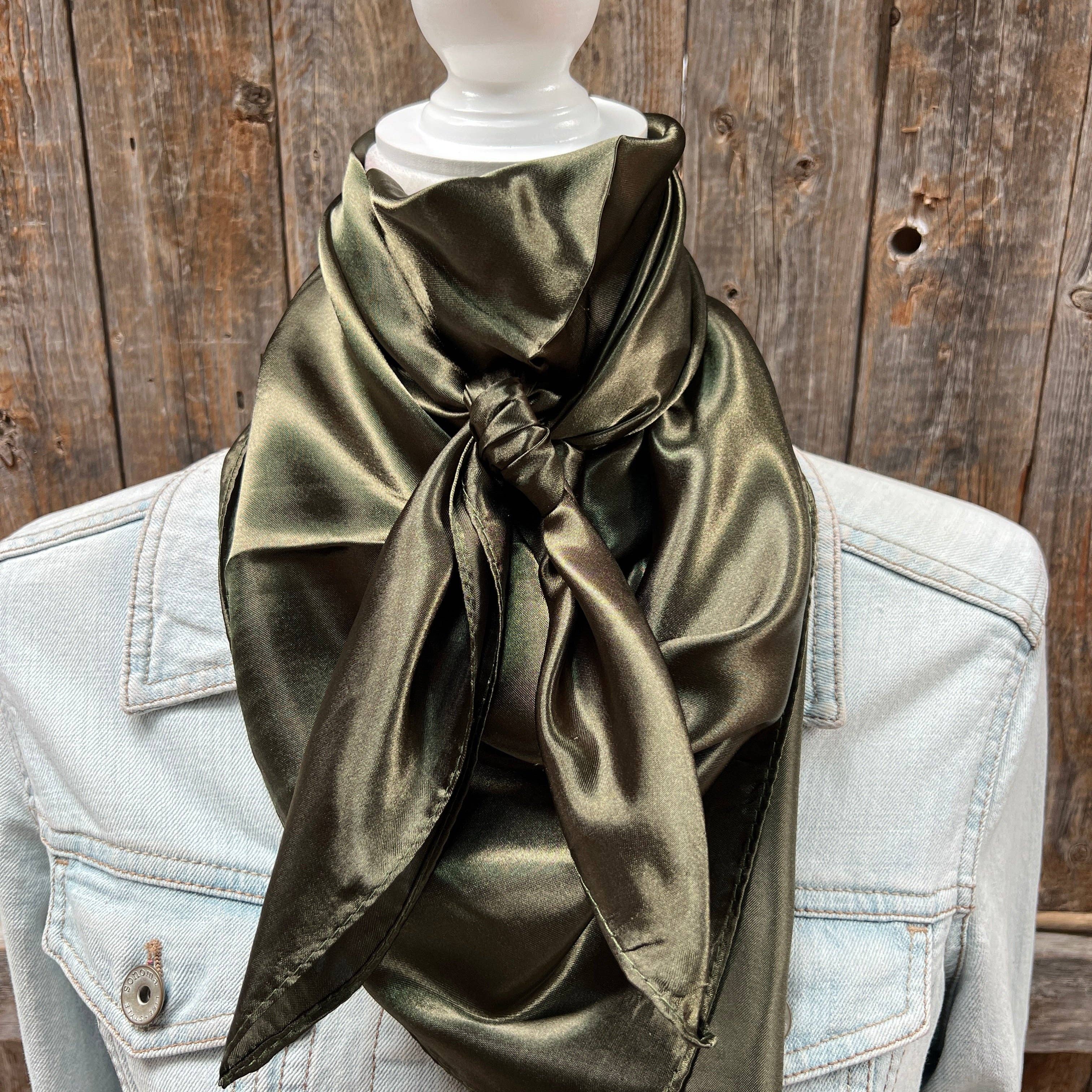 Solid Olive Green Wild Rag / Scarf