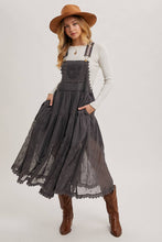 Load image into Gallery viewer, LACE EMBROIDERED TULLE BIB MAXI DRESS
