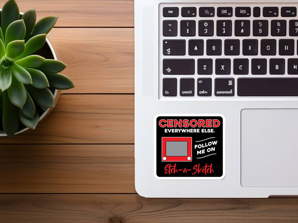 Censored Sticker | Funny Sticker | Etch-a-Sketch