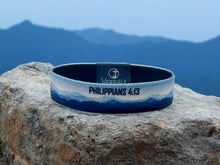 Load image into Gallery viewer, Mountain Horizon / Philippians 4:13 Wristband
