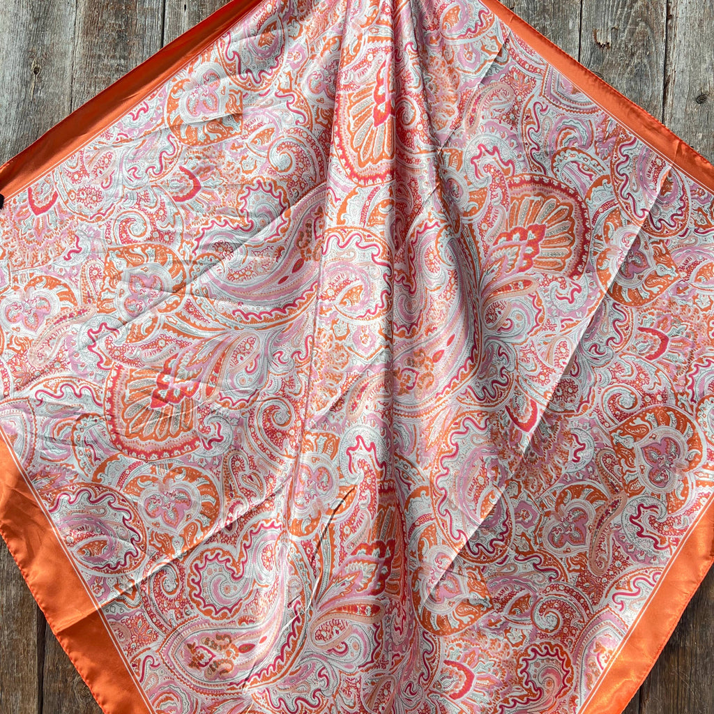 Pink & Orange Paisley Wild Rag/Scarf