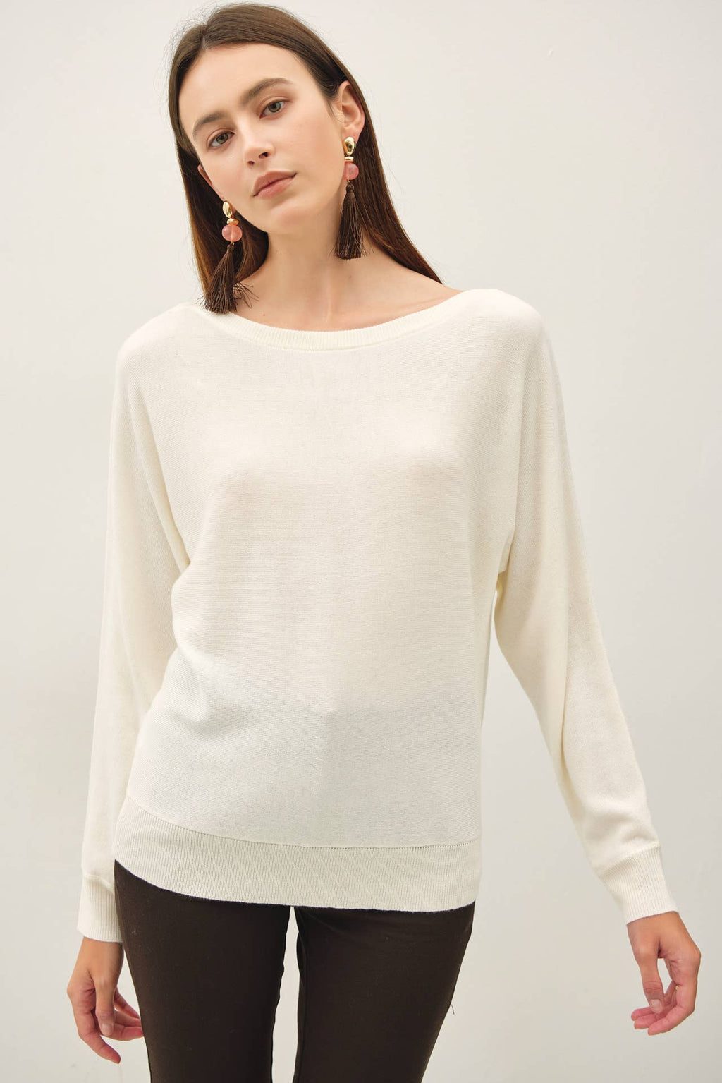 Grace- Boat Neck Fine Sweater