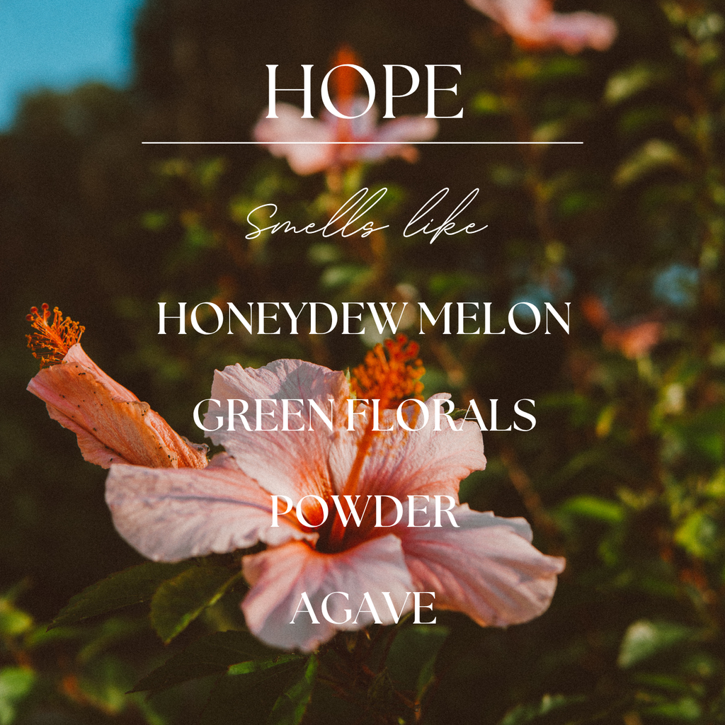 Hope | Hibiscus & Agave | 15 oz. Clear Jar Soy Candle
