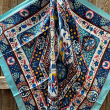 Load image into Gallery viewer, Blue Multi Pattern Wild Rag / Scarf WR1015

