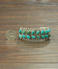 Load image into Gallery viewer, Runnin’ In Parallel Turquoise Cuff Bracelet

