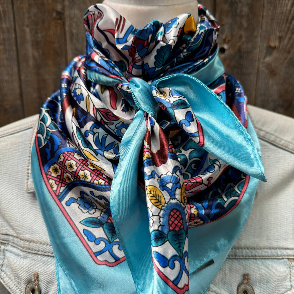Blue Multi Pattern Wild Rag / Scarf WR1015