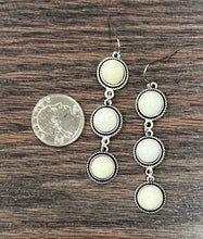 Load image into Gallery viewer, Bright and Early White Turquoise Earrings
