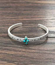 Load image into Gallery viewer, Pretty Lil’ Turquoise Cuff Bracelet
