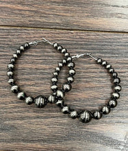 Load image into Gallery viewer, Don’t Wanna Say Goodnight Navajo Bead Hoop Earrings
