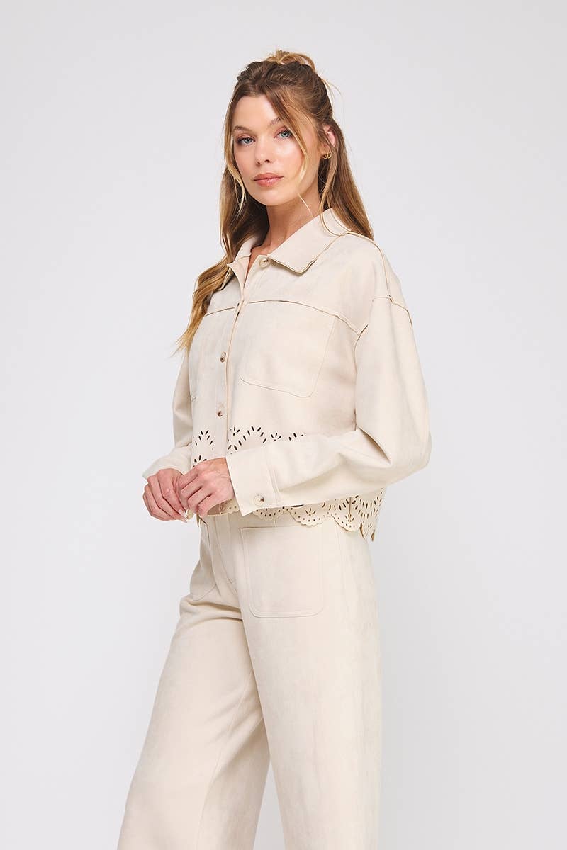 Cut From The Same Cloth- Suede Shirt Jacket