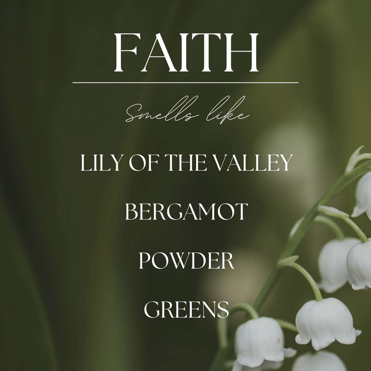 Faith | Lily & Bergamot | 15 oz. Clear Jar Soy Candle