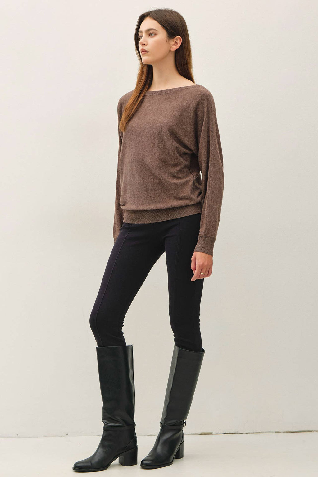 Grace- Boat Neck Fine Sweater