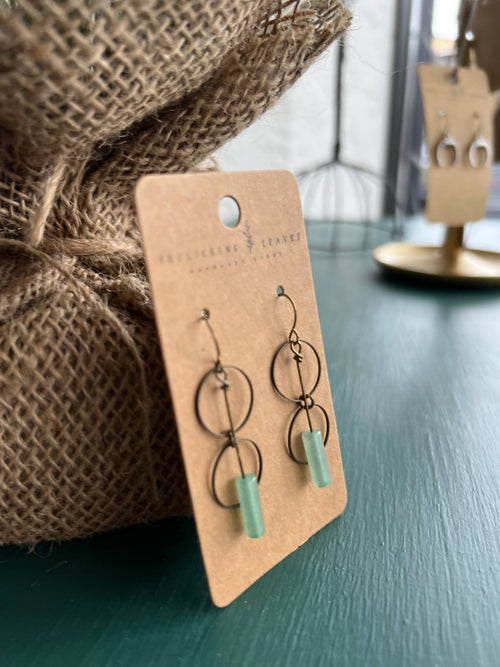 Aventurine Loop Earrings