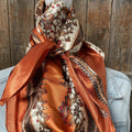 Burnt Orange & Tan Wild Rag / Scarf