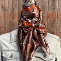 Orange and Tan Paisley Wild Rag / Scarf