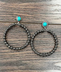 Up Toward the Heavens Navajo Bead Hoop Earrings