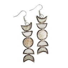 Load image into Gallery viewer, Moon Phases Capiz Earrings
