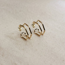 Load image into Gallery viewer, 18k Gold Filled Double Wire Geometric C Hoop Earrings
