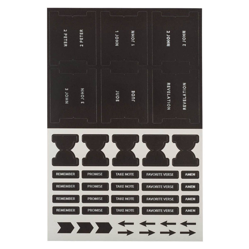 Bible Indexing Tabs Black w/Silver Foil