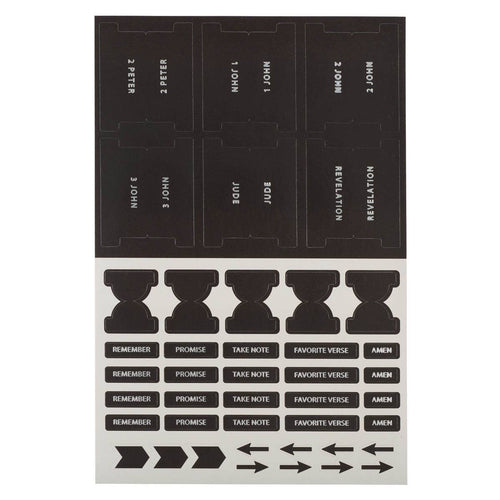 Bible Indexing Tabs Black w/Silver Foil