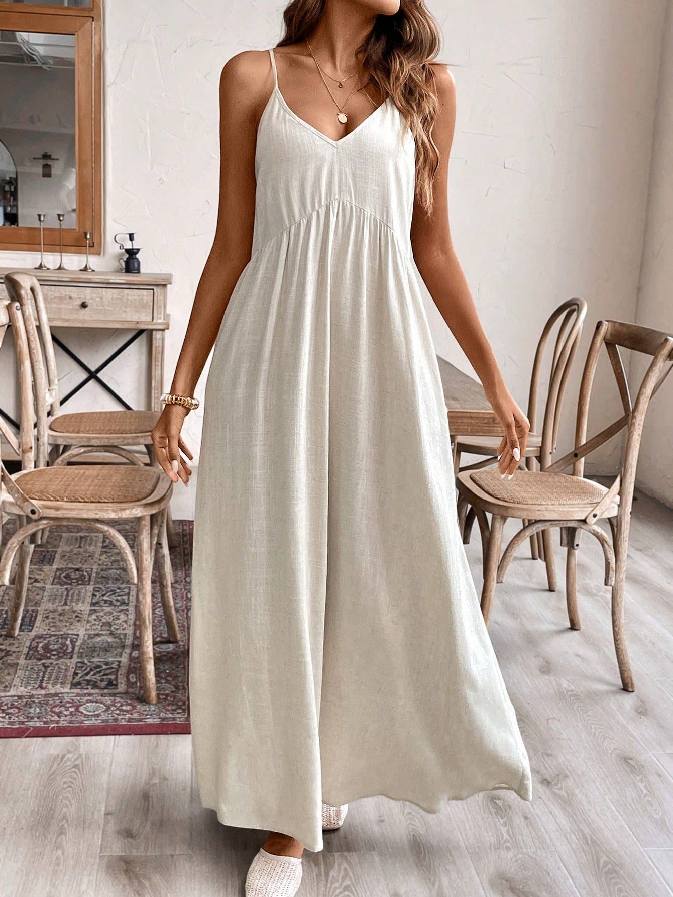 Letters From Home- Linen Cami Dress