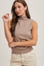 Load image into Gallery viewer, Tangled Heart Strings - Sleeveless Mock Neck Sweater
