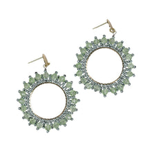 Load image into Gallery viewer, Aqua Starburst Earrings
