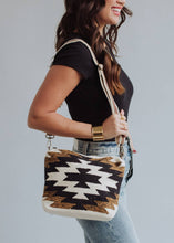 Load image into Gallery viewer, Black, White &amp; Brown Aztec Crossbody
