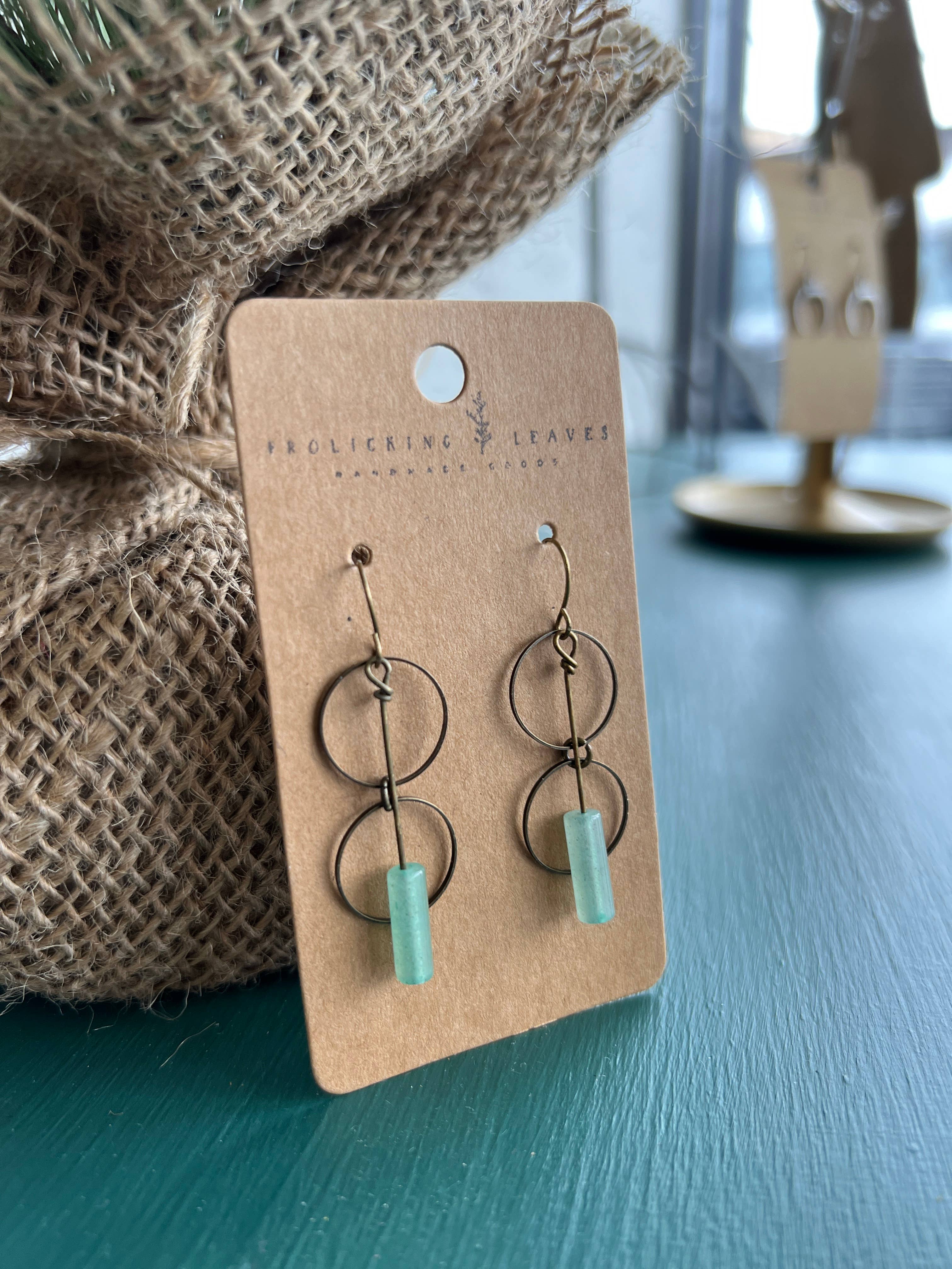 Aventurine Loop Earrings