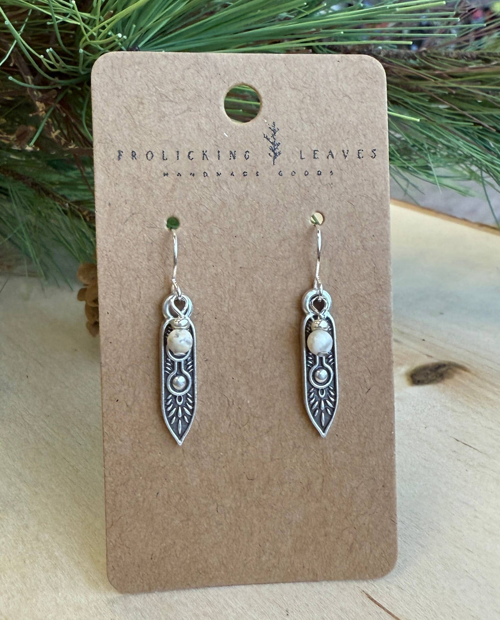 White Opal Earrings