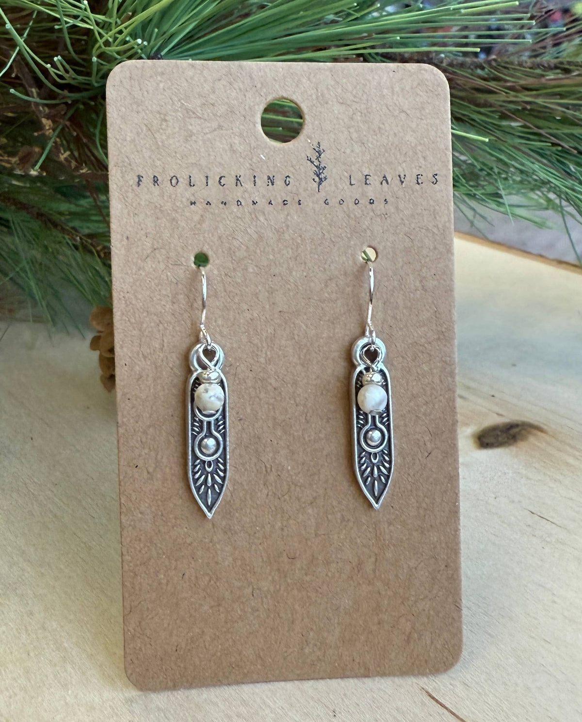White Opal Earrings