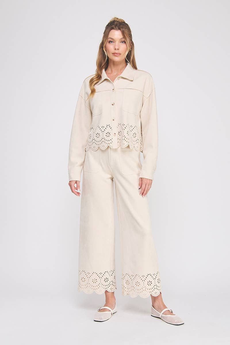 Cut From The Same Cloth- Suede Trousers