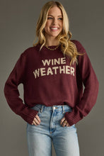 Load image into Gallery viewer, Wine Weather Sweater

