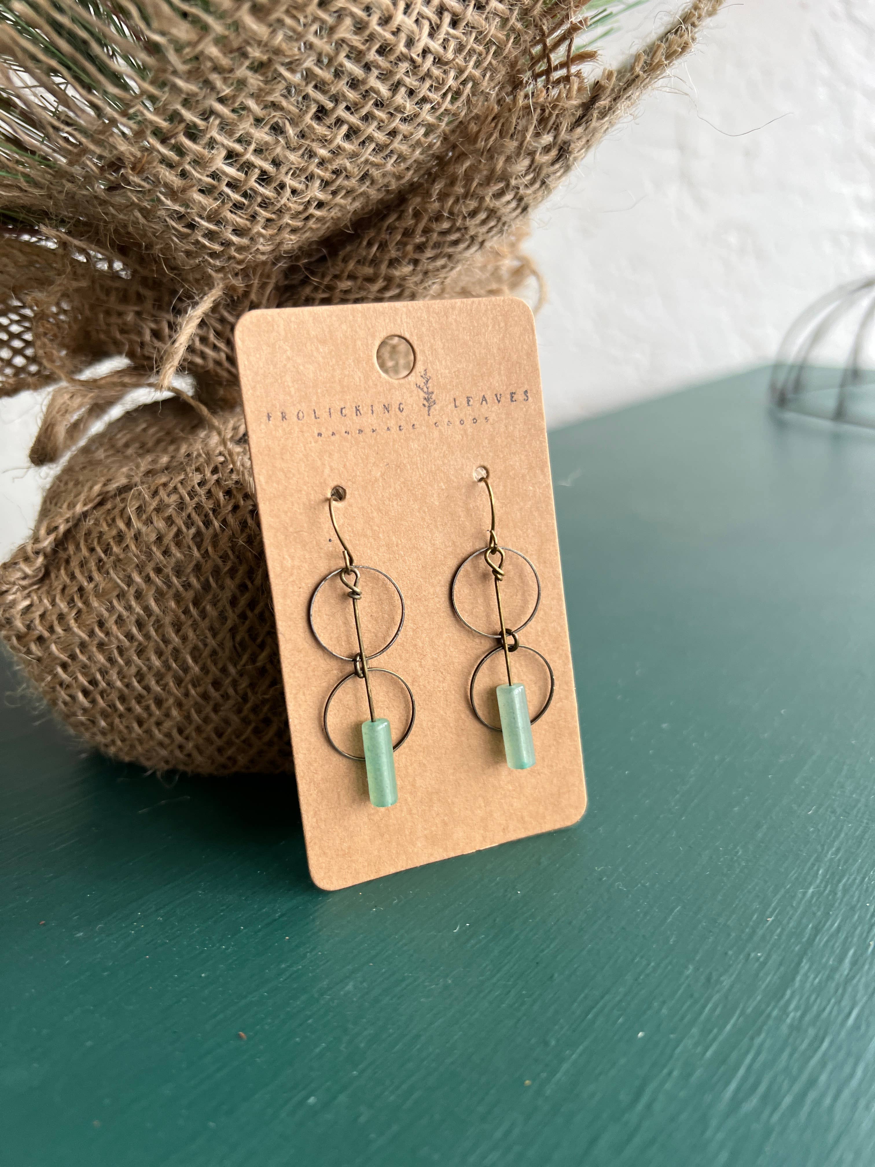 Aventurine Loop Earrings