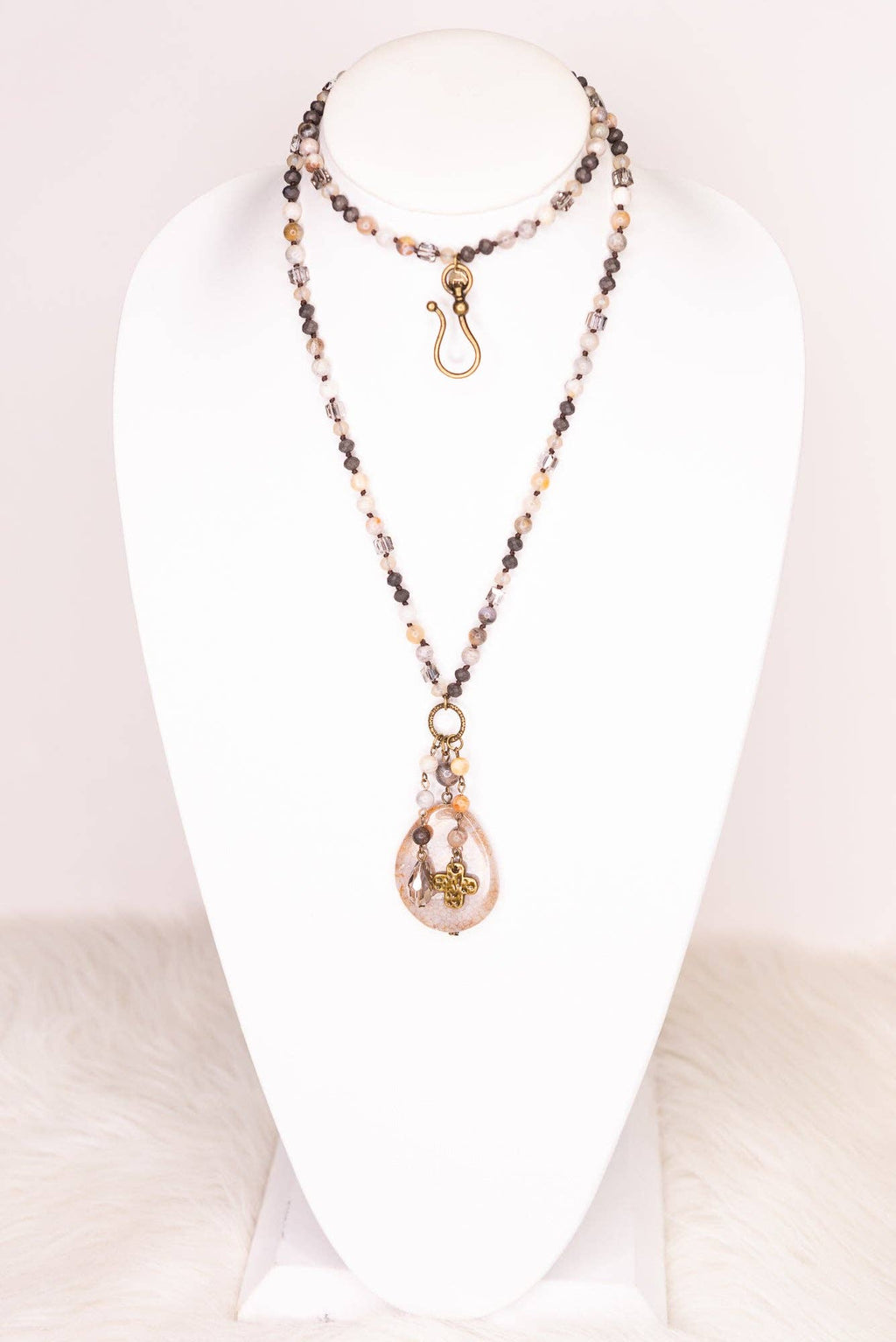 Gizelle Necklace in Grey